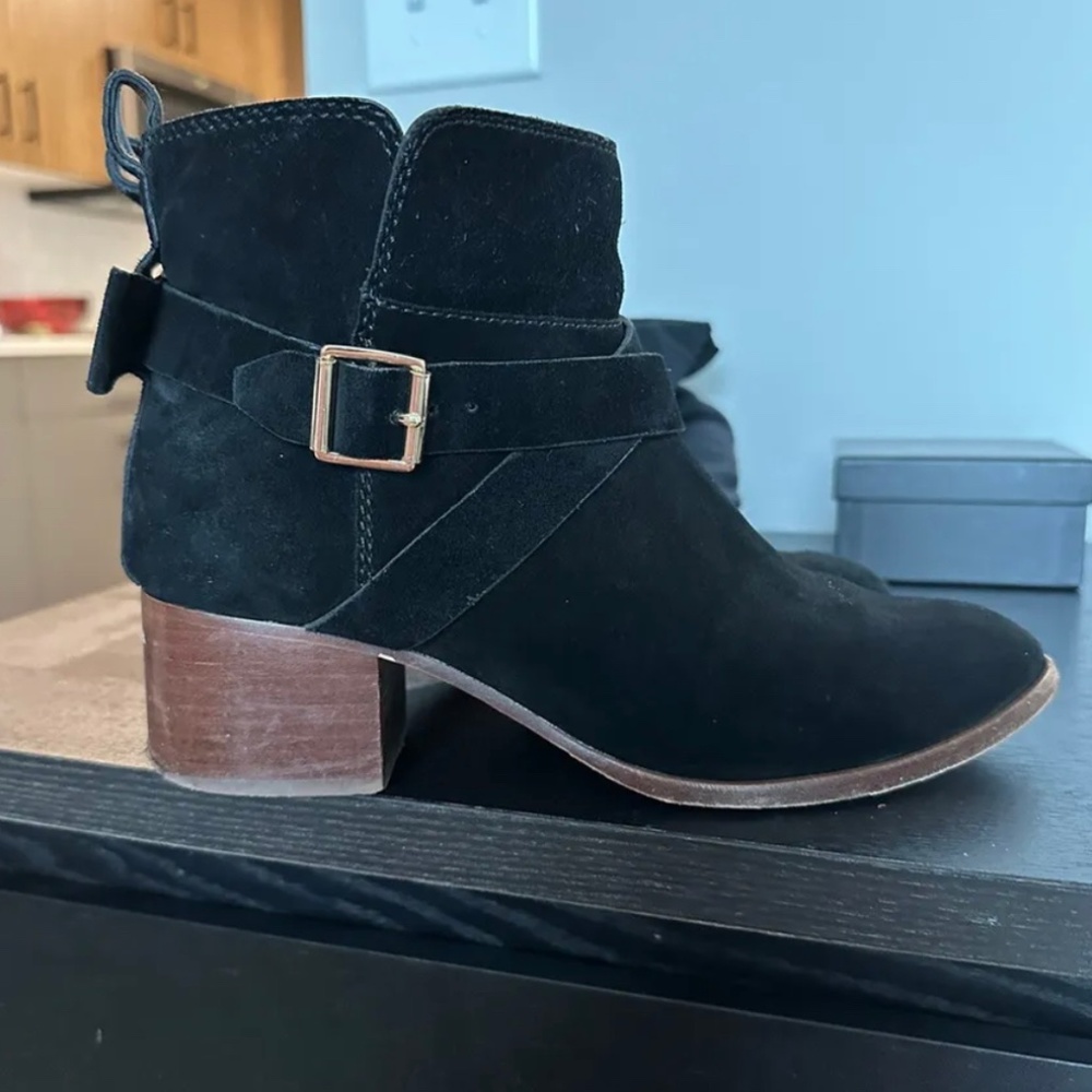 KATE SPADE NEW YORK BOOTS BOOTIES HEELS SUEDE WINTER FALL 8.5